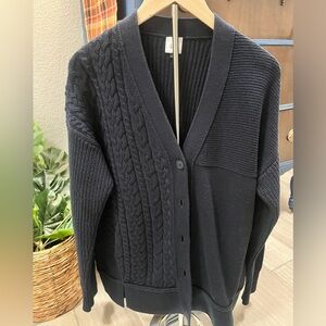 CAbi 6443 Textbook Cardigan Navy Blue Size Medium Sweater